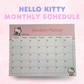 Hello Kitty Inspired Weekly/Monthly Planner pad | Personalizable/ Customizable