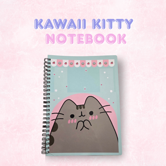 Kawaii Kitty Laminated Notebook | 60 Pages