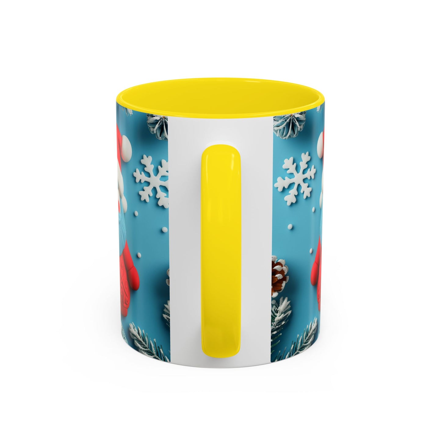 Blue Santa Claus Mug | Snowflakes Holiday Coffee Mug