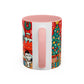 Yellow Santa Holiday Mug | Christmas Accent Coffee Mug (11,15oz)