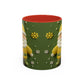 Yellow Santa Holiday Mug | Christmas Accent Coffee Mug (11,15oz)