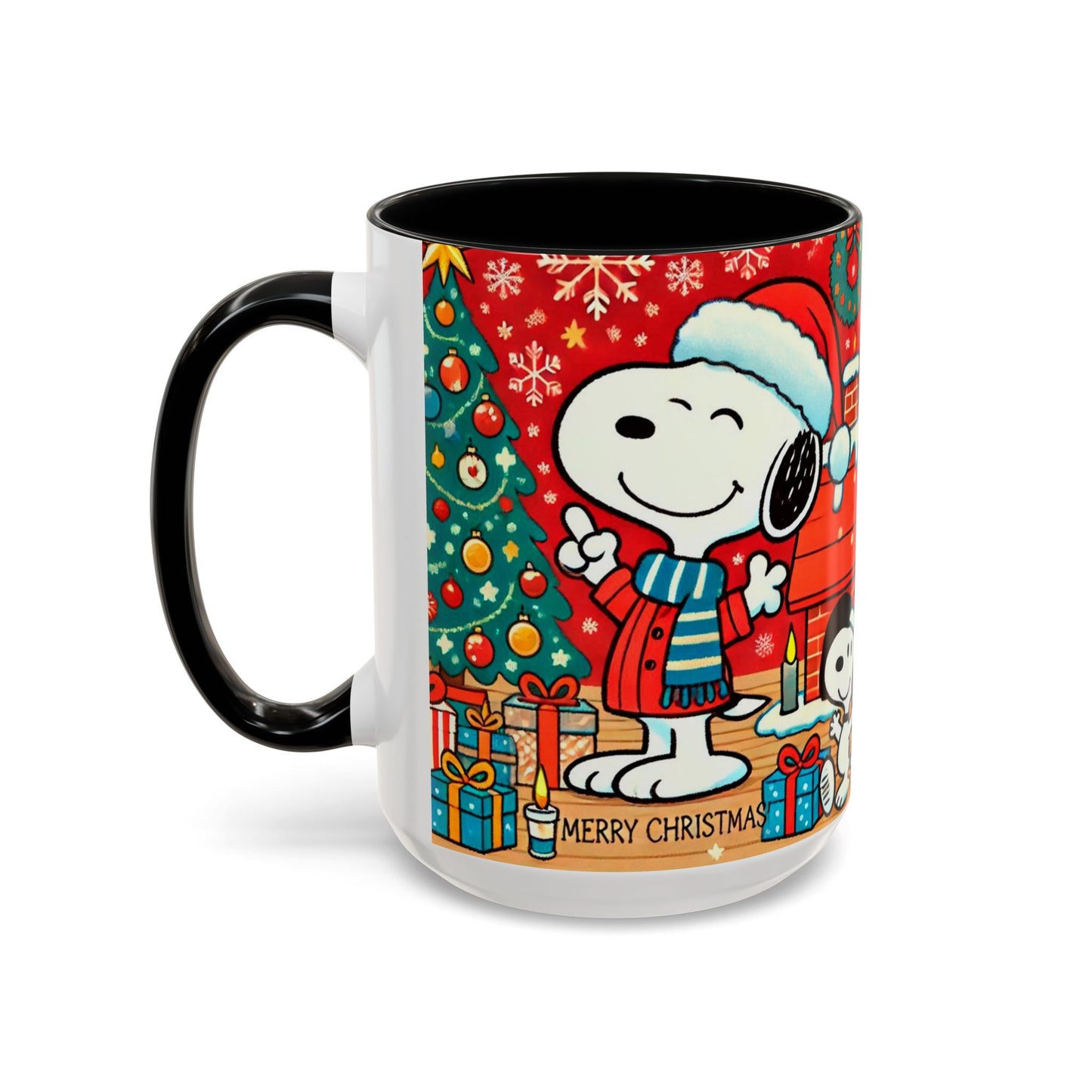 Yellow Santa Holiday Mug | Christmas Accent Coffee Mug (11,15oz)