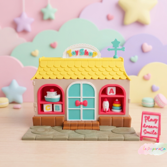 Kawaii Mini Toy Shop | Mini Village Set | Desk Toy, Desk Decoration