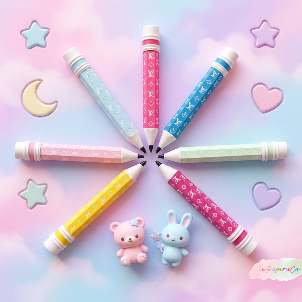 Pastel Dream Designer-Inspired Stationery Set – Luxury Aesthetic Writing Pens