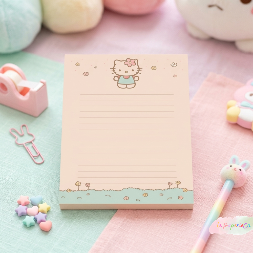 Kawaii Vintage Hello Kitty | Half Letter Size, 50 Pages