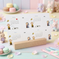 Kawaii Snoopy 2027 Desk Calendar Pad with Wooden Stand