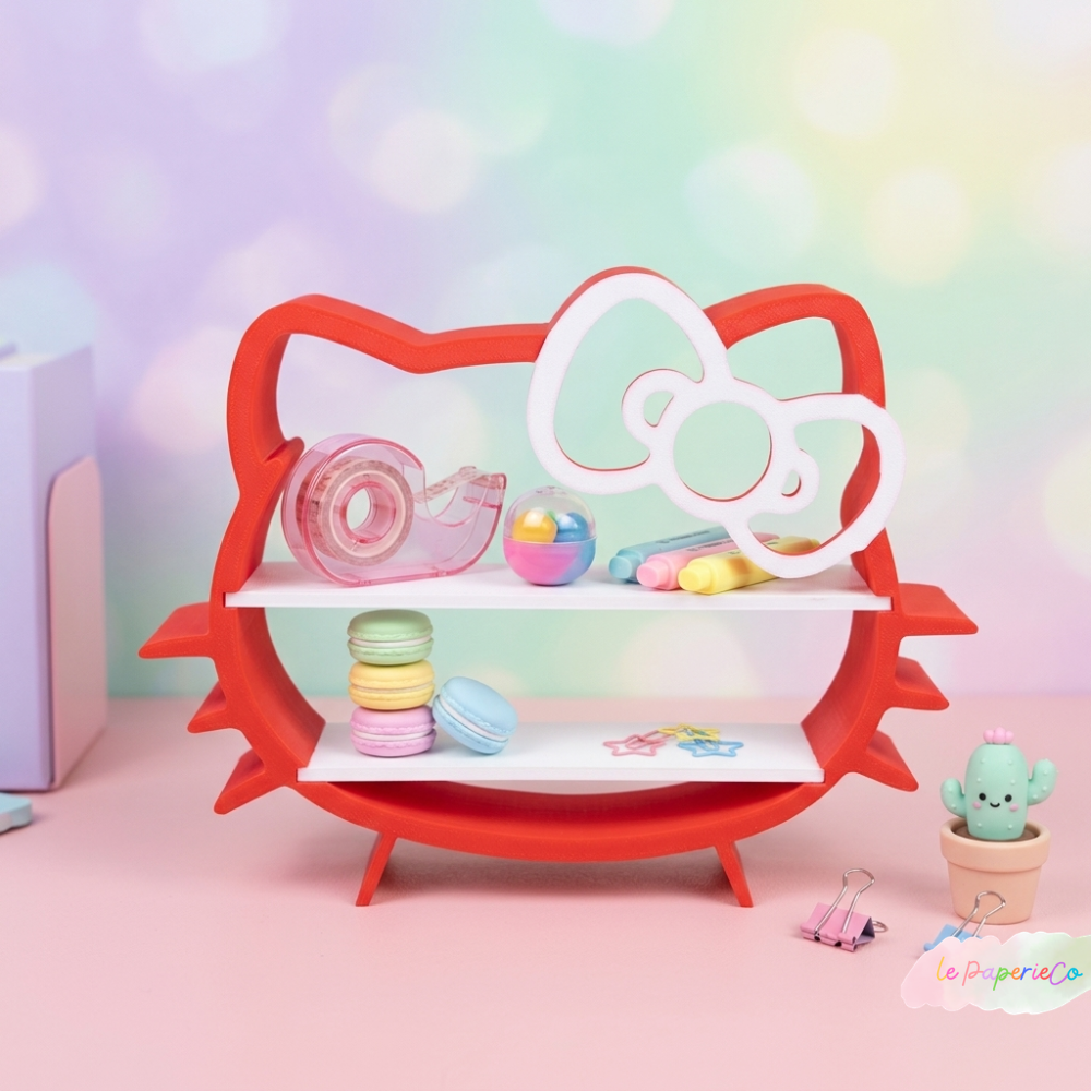 Kawaii Hello Kitty Inspired Decorative Desk Shelf