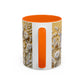 White Floral Relief with Butterflies Accent Mug | 11oz 15oz