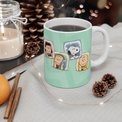 Snoopy Woodstock Stamp Mug | Cartoon Peanuts Characters