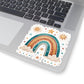 Boho Rainbow Sticker — Sun, Stars & Clouds Kiss-Cut Decal