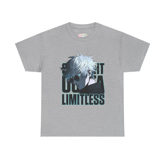 Anime White-Haired Character Limitless Tee | Illustrated Portrait, Graphic Shirt