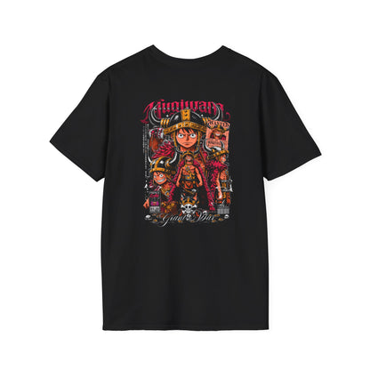 Viking Skull Graphic T-Shirt — 'Elbar' Teal Pirate Emblem