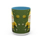 Yellow Santa Holiday Mug | Christmas Accent Coffee Mug (11,15oz)