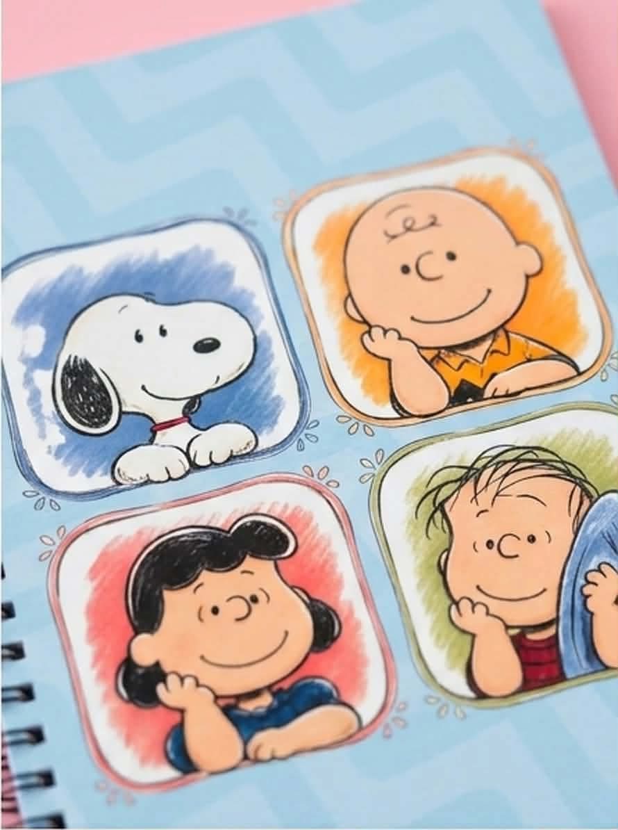 Peanuts (Charlie Brown & Snoopy) Custom Spiral Notebook & Journal