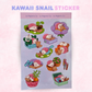 Kawaii Snail Sticker Sheet | Adorable Planner, Laptop Decals
