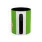 Grinch Character with Poop Present Mug | Accent Coffee Mug