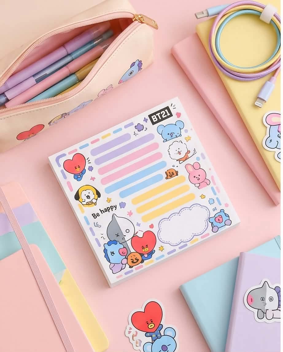 BT21 Memo Pad — Cute BT21  Memo Pad for School, Office & Everyday Notes