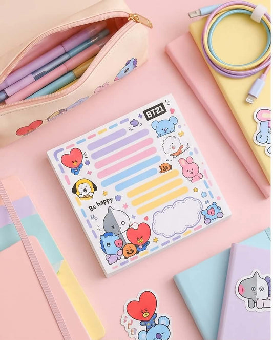 BT21 Memo Pad — Cute BT21  Memo Pad for School, Office & Everyday Notes