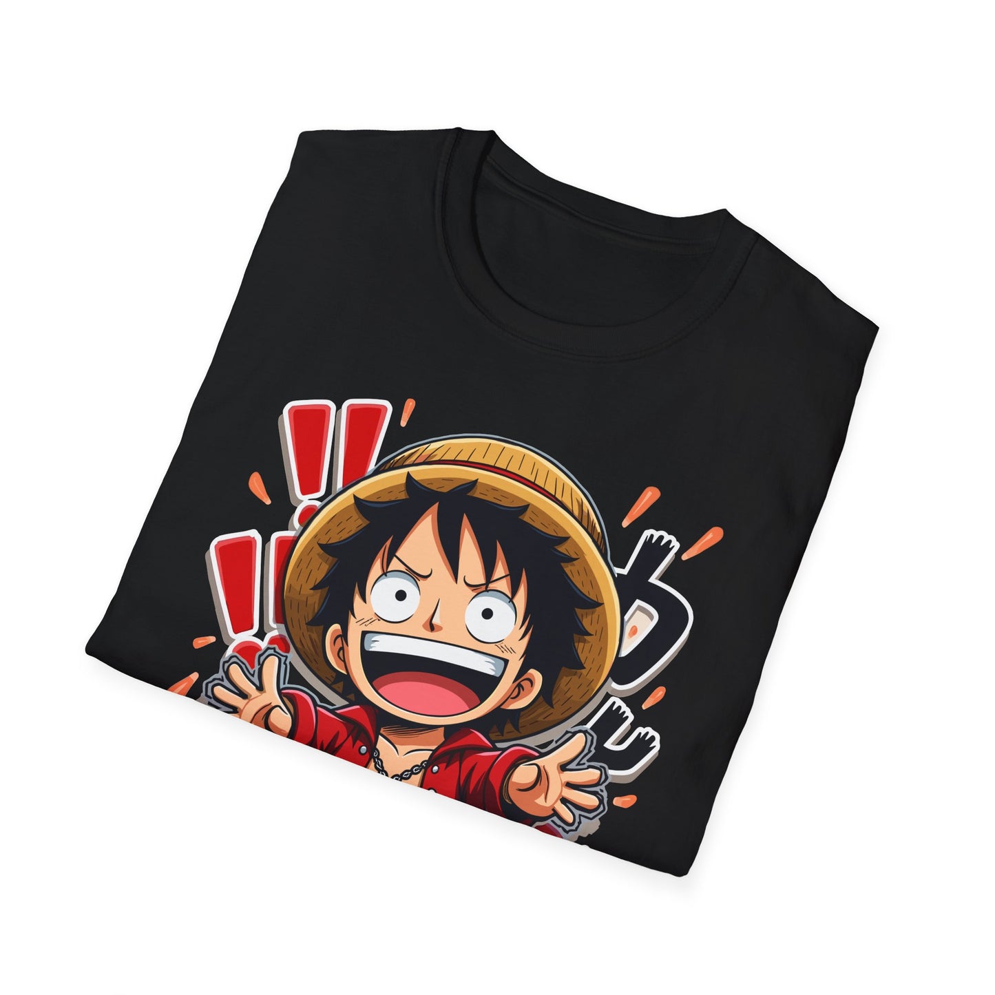 Luffy Graphic T-Shirt | Chibi Straw Hat Pirate Anime Tee| Le Paperie Co