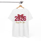 2026 Happy New Year Tee — Festive Ribbon New Year’s Day T-Shirt