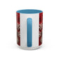 Santa Claus Pattern Mug | Red Snowflakes Christmas Coffee Cup