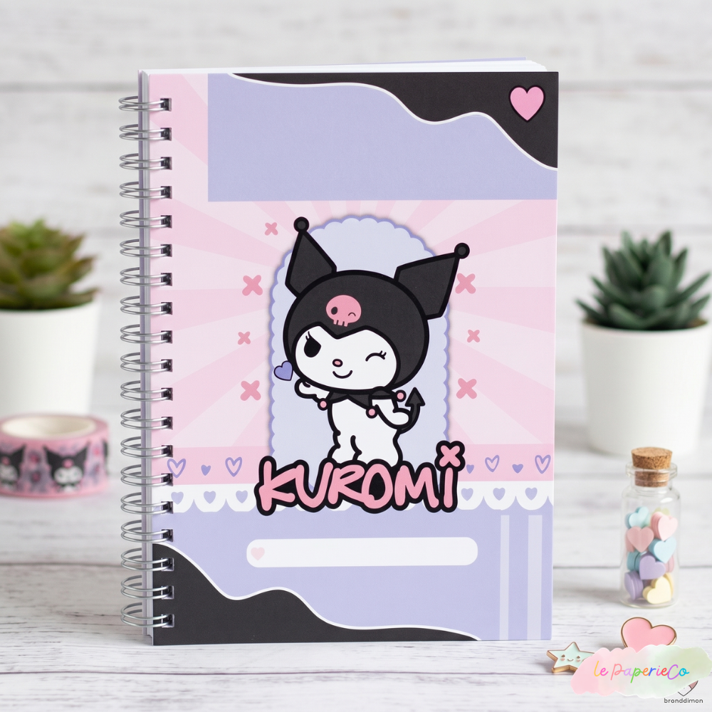 Kawaii Kuromi Notebook | Half Letter Size