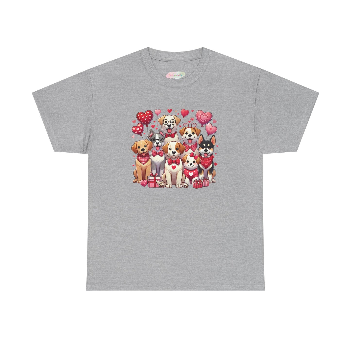 Valentine Puppies T-Shirt | Cute Dogs with Hearts, Valentine's Day Tee
