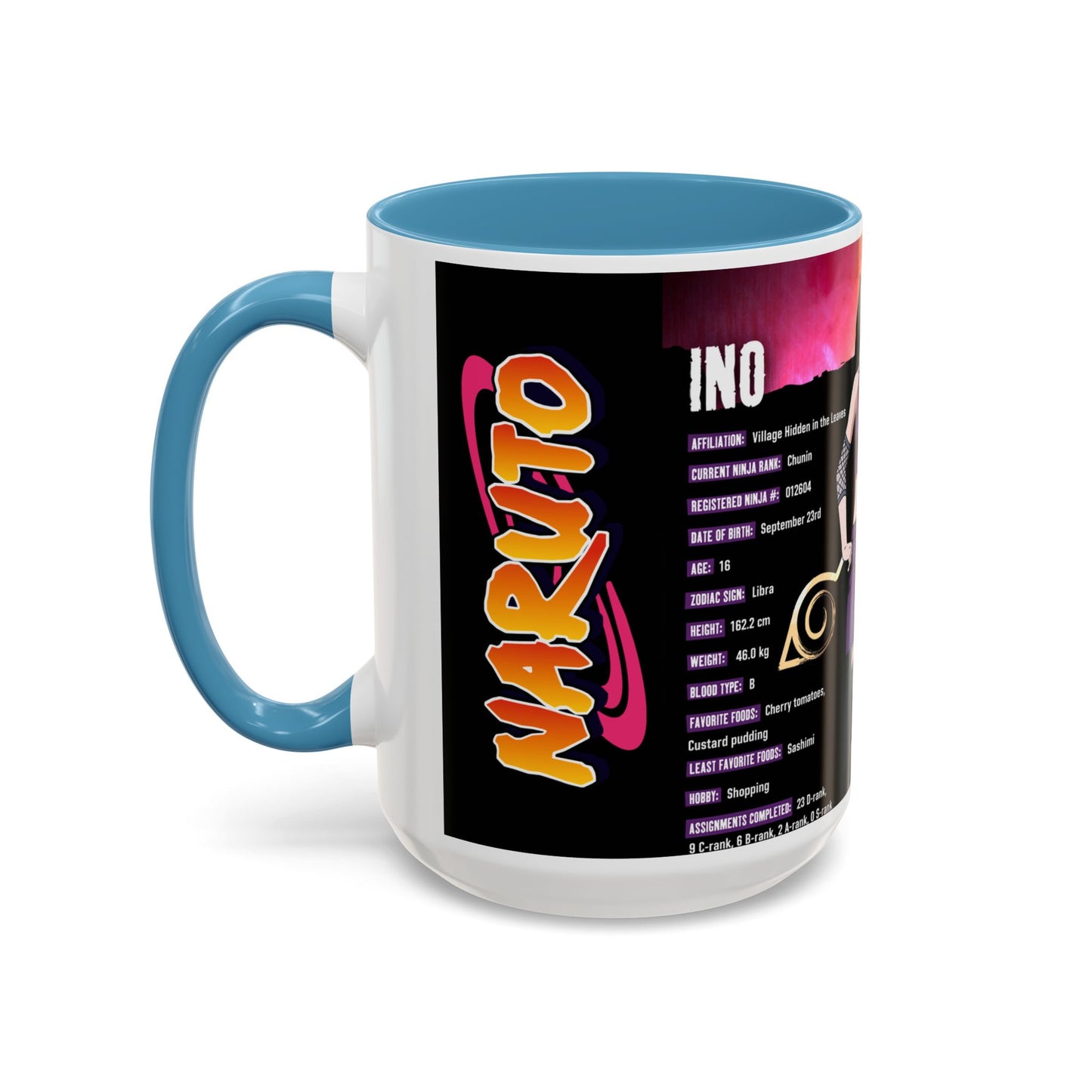 Naruto Shippuden Ino Anime Accent Coffee Mug — 11/15oz