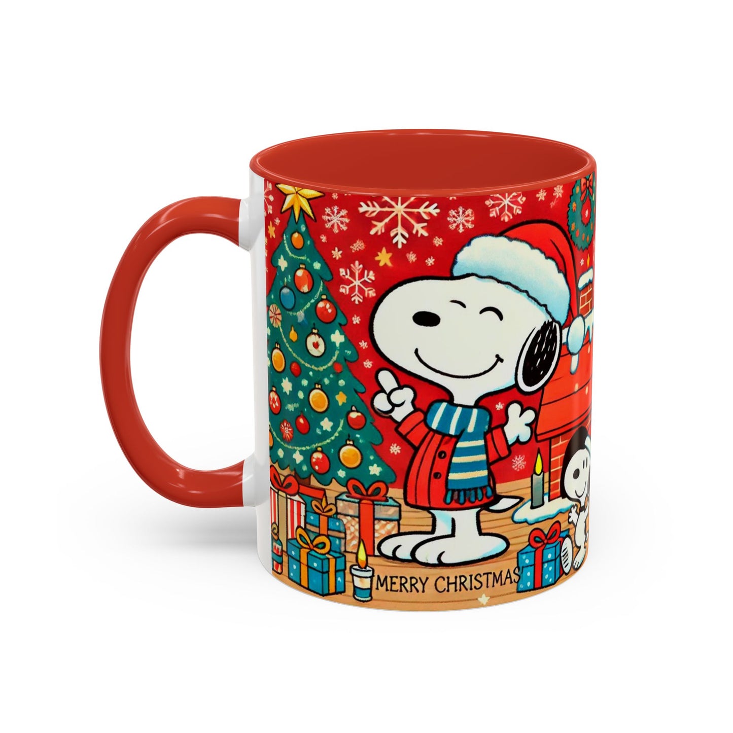 Yellow Santa Holiday Mug | Christmas Accent Coffee Mug (11,15oz)