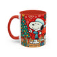 Yellow Santa Holiday Mug | Christmas Accent Coffee Mug (11,15oz)