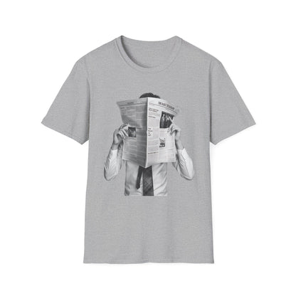 BTS  Reading Newspaper T-Shirt | Vintage Illustration, Retro Newsprint Tee