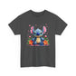 Cute Blue Alien Character Tee | Sitting Stitch-Inspired Design, Floral Accents