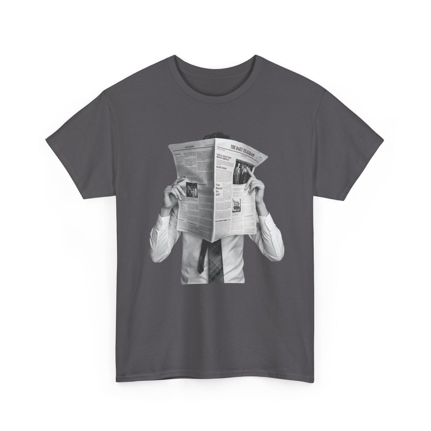 BTS  Reading Newspaper T-Shirt | Vintage Illustration, Retro Newsprint Tee