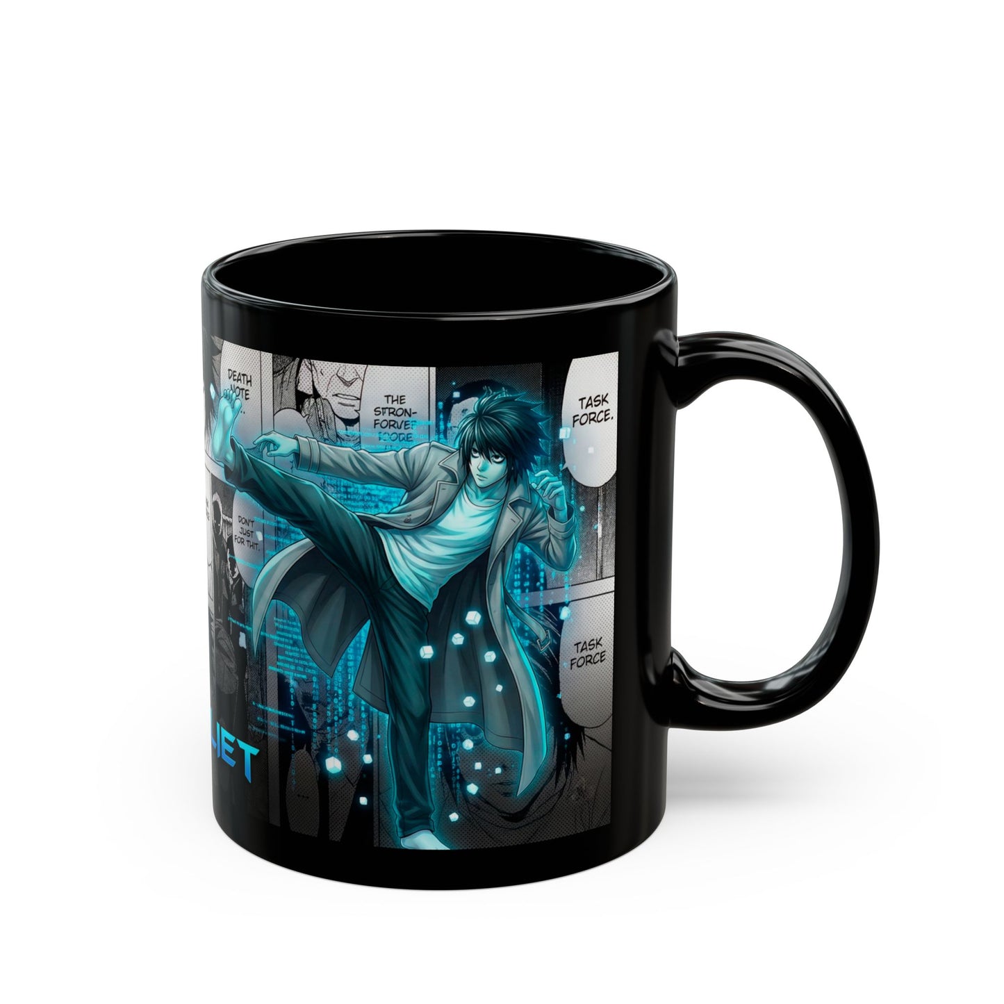 Lawliet Anime Manga Black Coffee Mug — 11oz/15oz