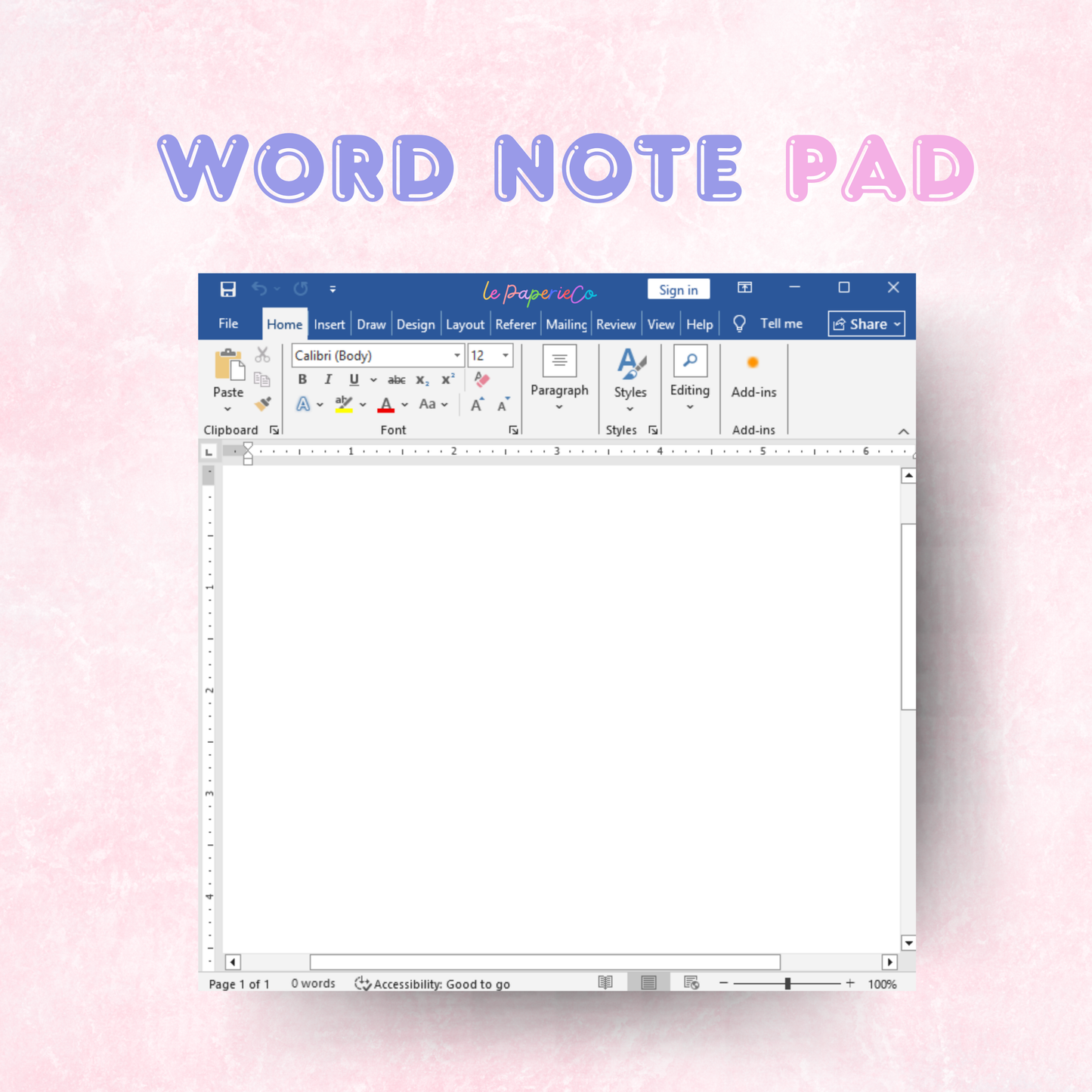 Windows Inspired  Notepad Collection | Excel, Word, Paint, Notepad 4x4  in. (50 pages)