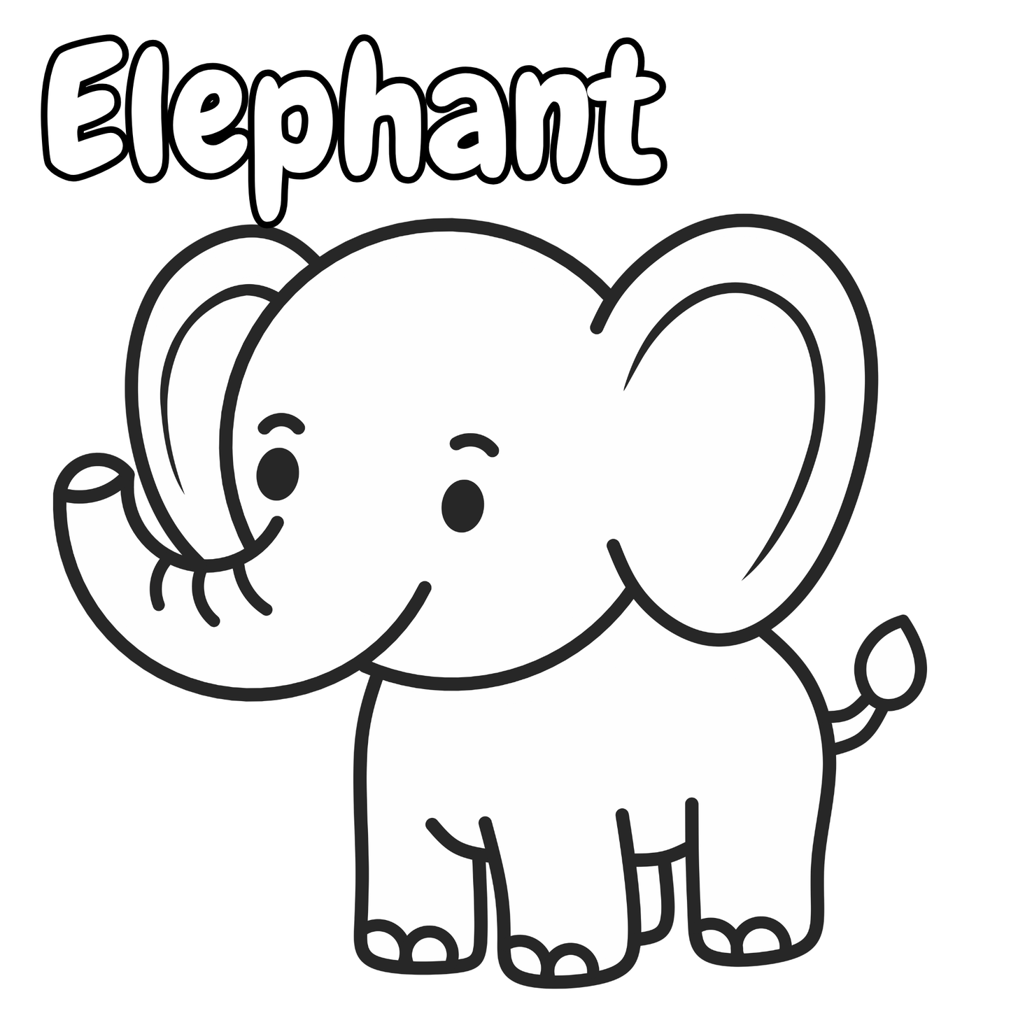 Kid's Cute Animals Coloring Book | 8x8 in
