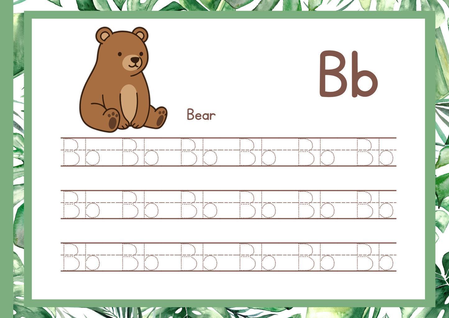 Alphabet Tracing Pad - Animal Theme | Digital Download