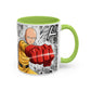 Anime Fist Coffee Mug  Dynamic Manga Collage Accent Mug (11/15 oz)