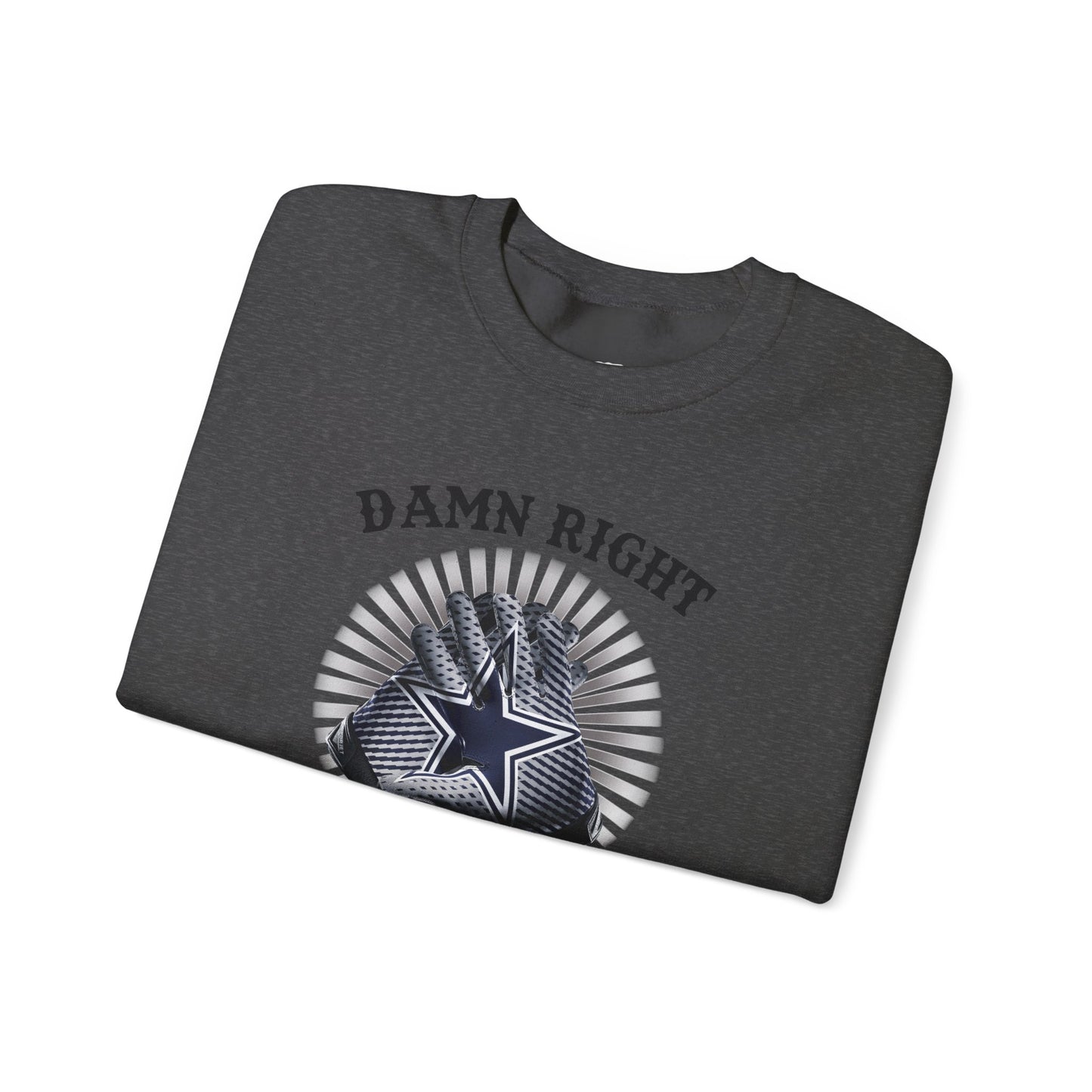 Customizable Cowboys Fan Crewneck Sweatshirt | Dallas Star Football Sweatshirt