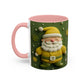 Yellow Santa Holiday Mug | Christmas Accent Coffee Mug (11,15oz)