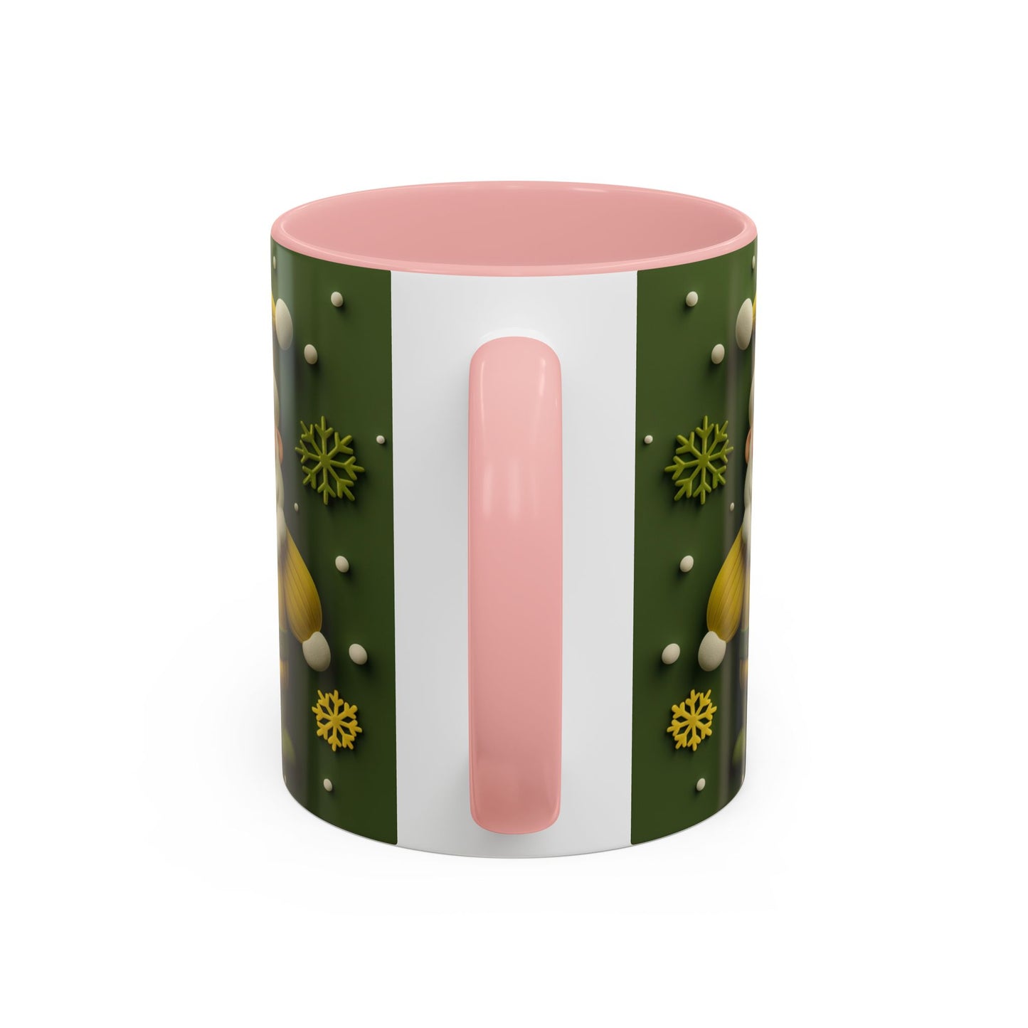 Yellow Santa Holiday Mug | Christmas Accent Coffee Mug (11,15oz)
