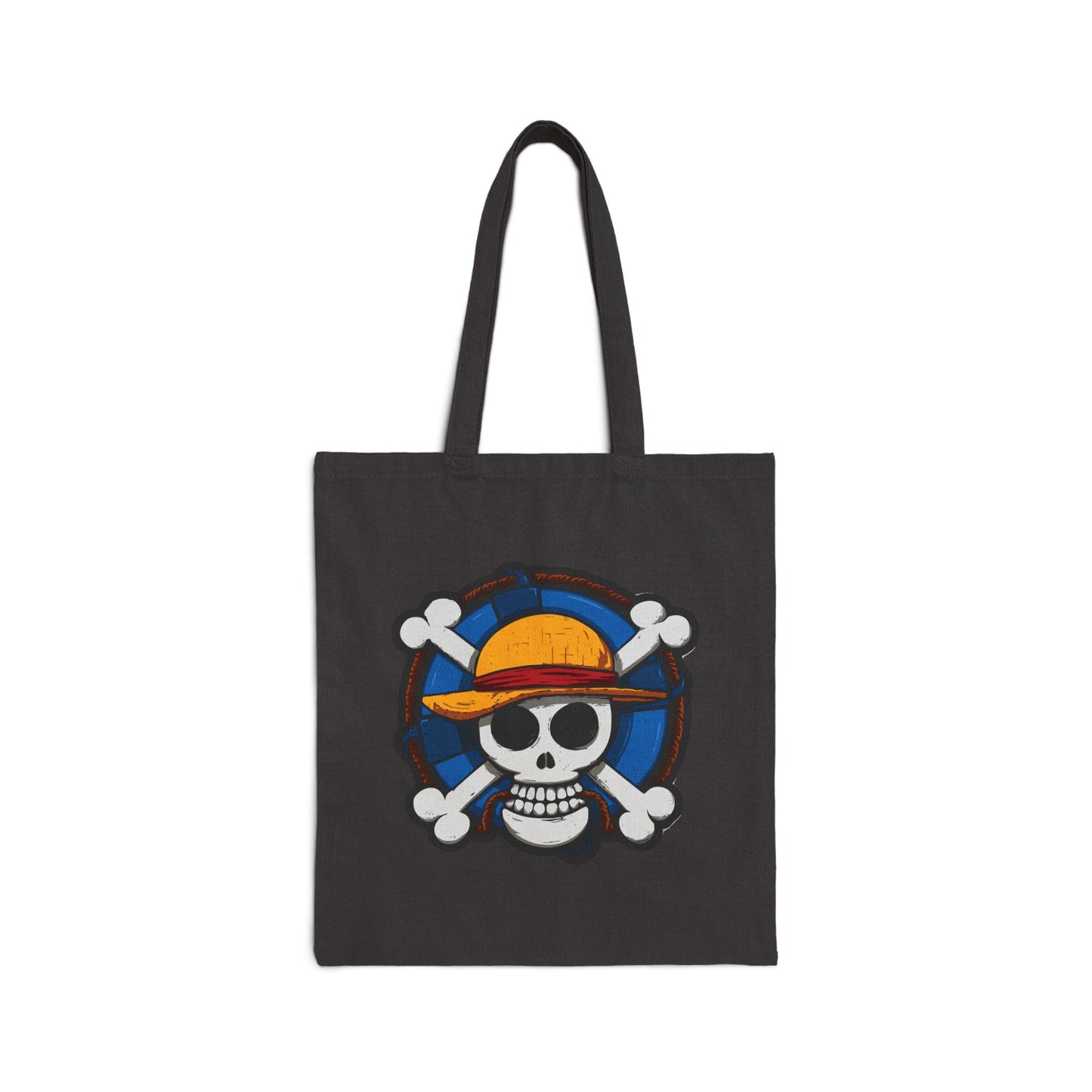 Skull & Straw Hat Tote Bag | One Piece Inspired Tote Bag