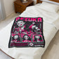 Nezuko Anime Panel Velveteen Blanket | Demon Slayer Manga Art, Neon Pink Black