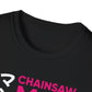Chainsaw Man Graphic T-Shirt — Pink Neon Anime Design