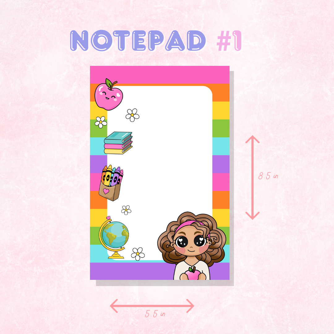Colorful Notepad Collection | 50 Sheets