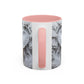 Elephant Relief Accent Coffee Mug — Grey Carved Jungle Design (11/15oz)
