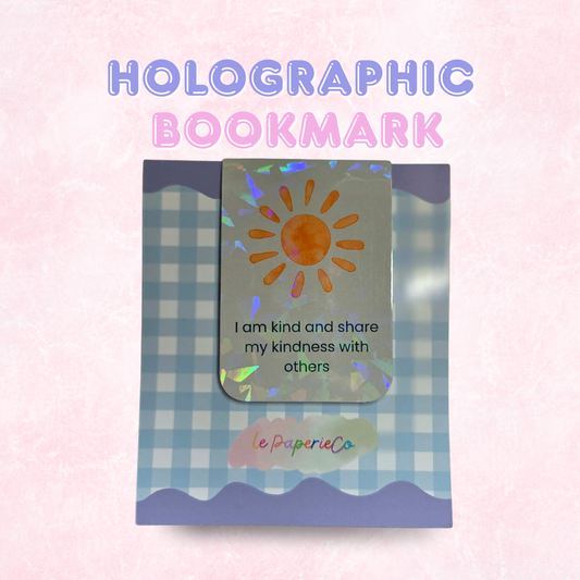 Holographic Bookmark with Quotes