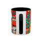 Yellow Santa Holiday Mug | Christmas Accent Coffee Mug (11,15oz)