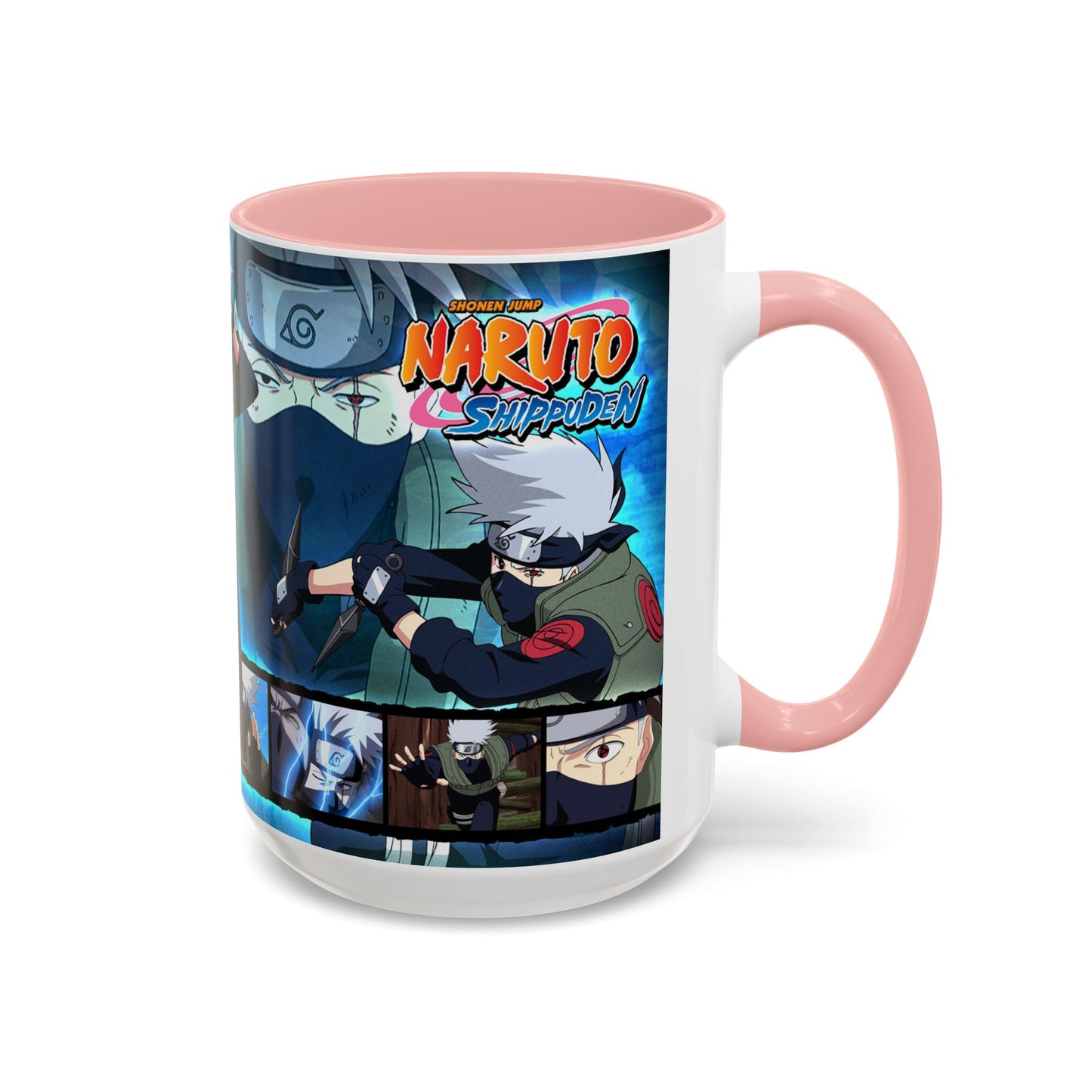 Naruto Kakashi Accent Coffee Mug — Anime Character Collage 11/15oz
