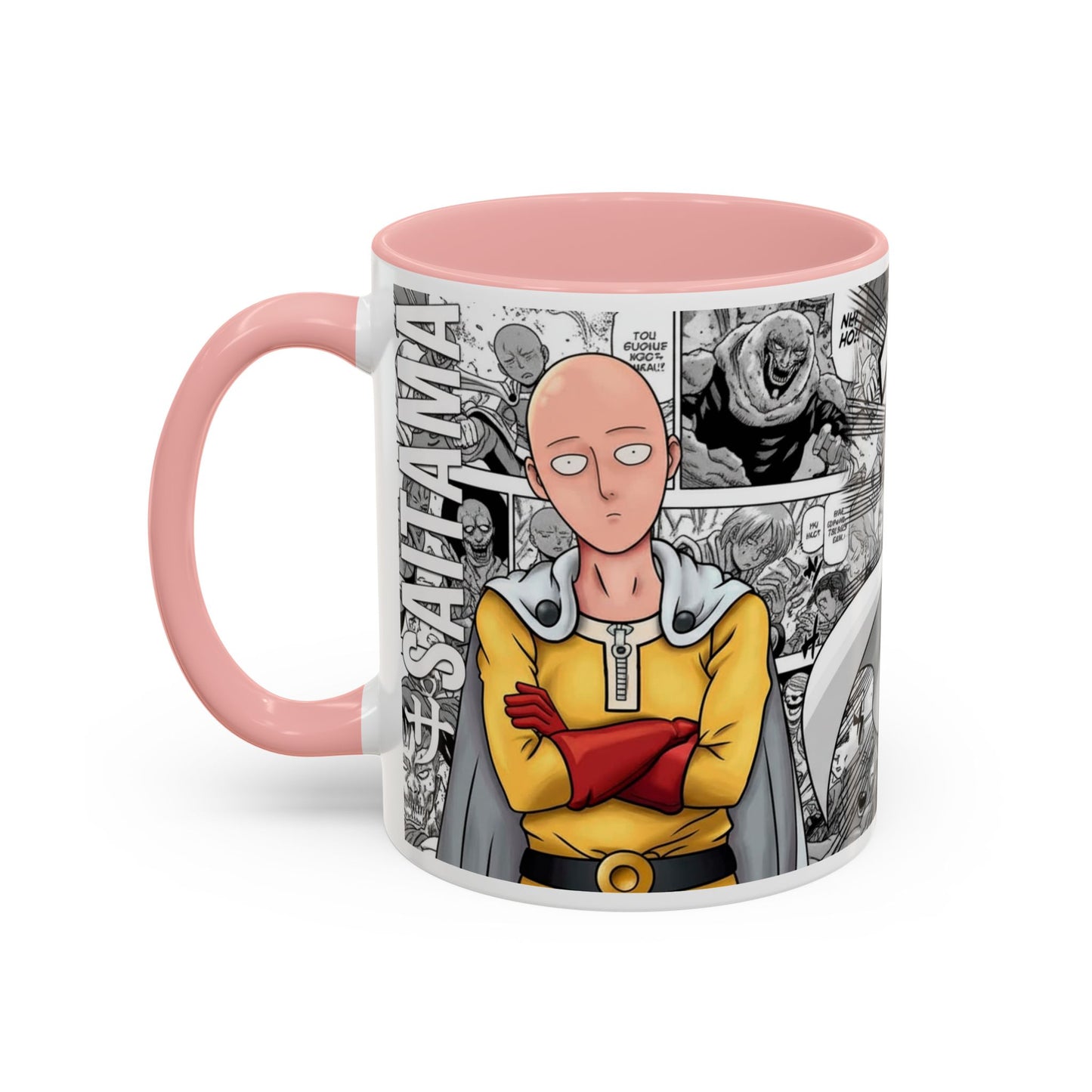 Anime Fist Coffee Mug  Dynamic Manga Collage Accent Mug (11/15 oz)